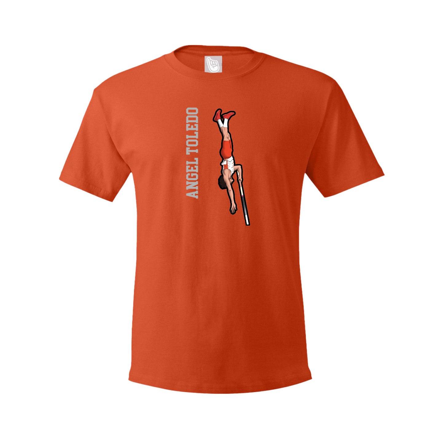 Tee — Name Vertical in Orange