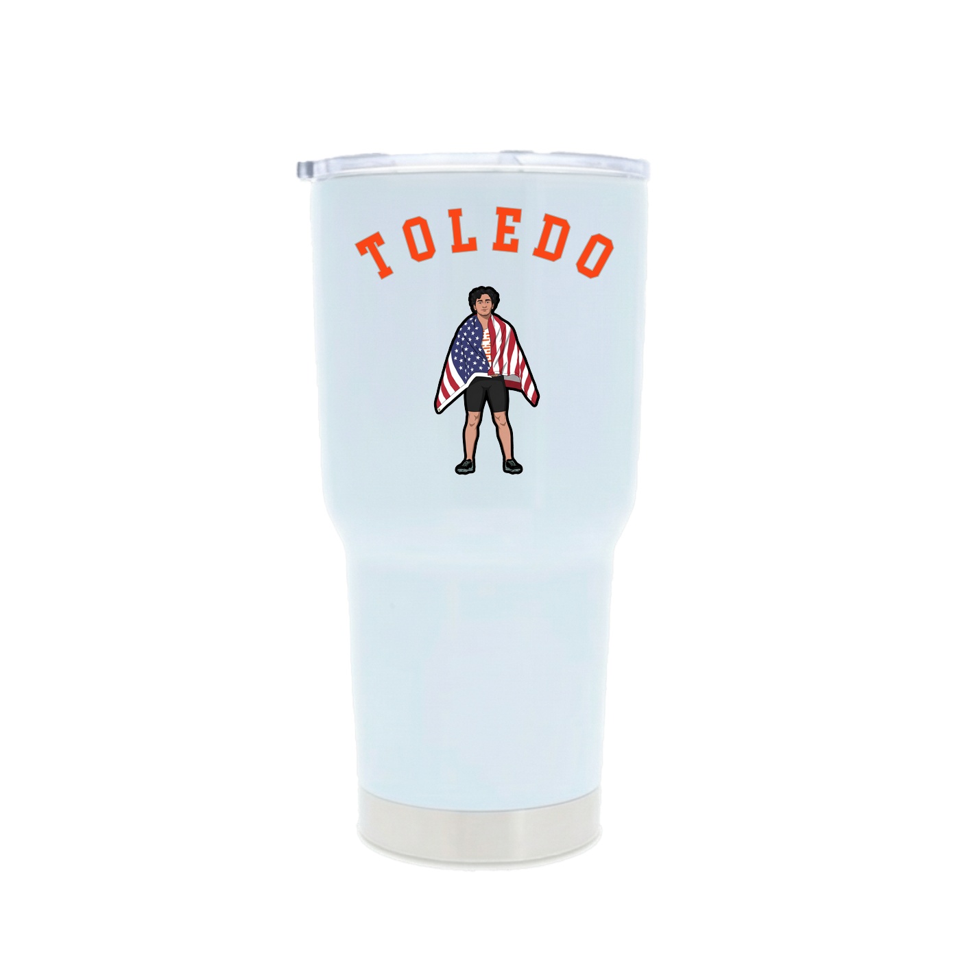 30oz Stainless Steel Tumbler — Shirsey Arch in White