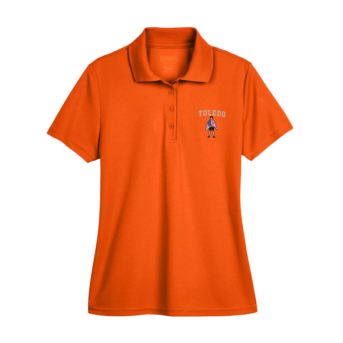 Womens Performance Polo — Shirsey in Orange