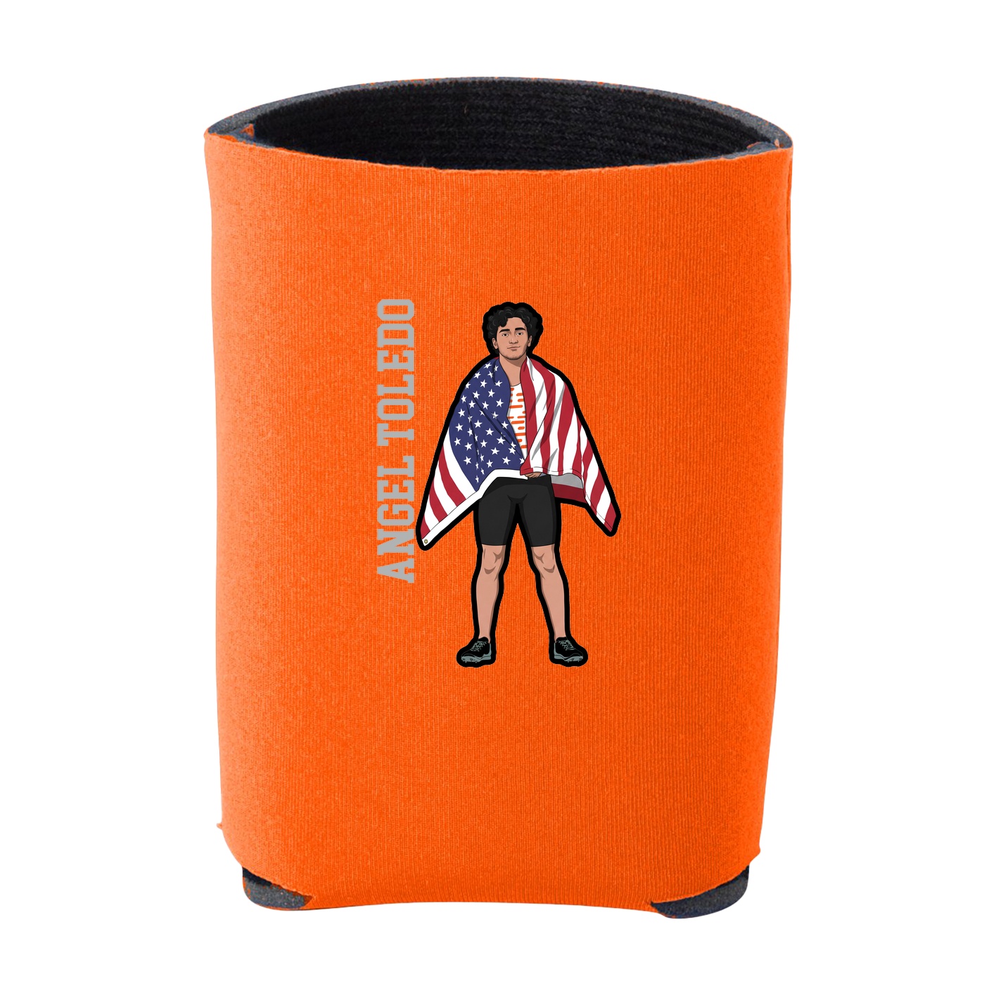 Can Holder — Name Vertical in Orange