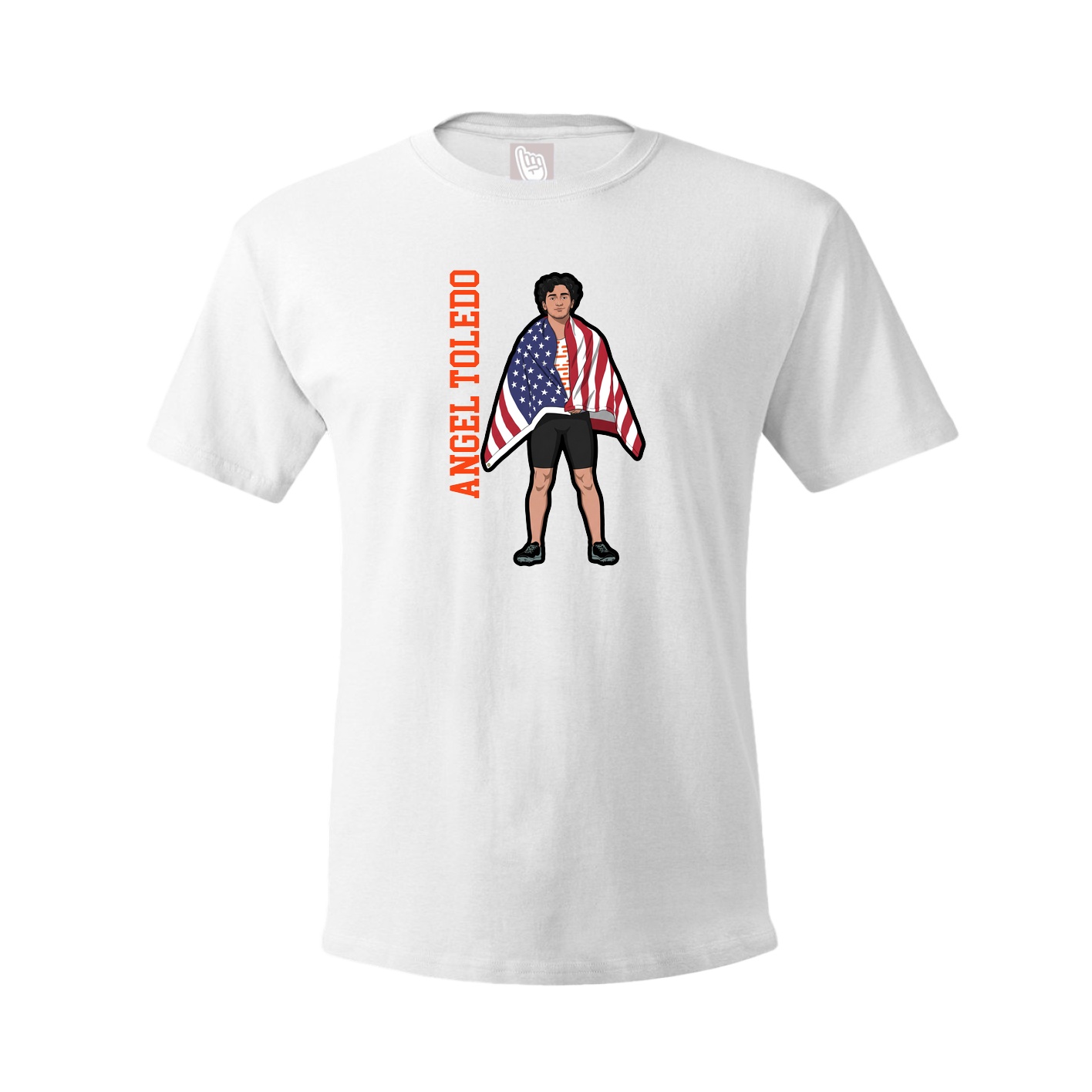 Youth Tee — Name Vertical in White