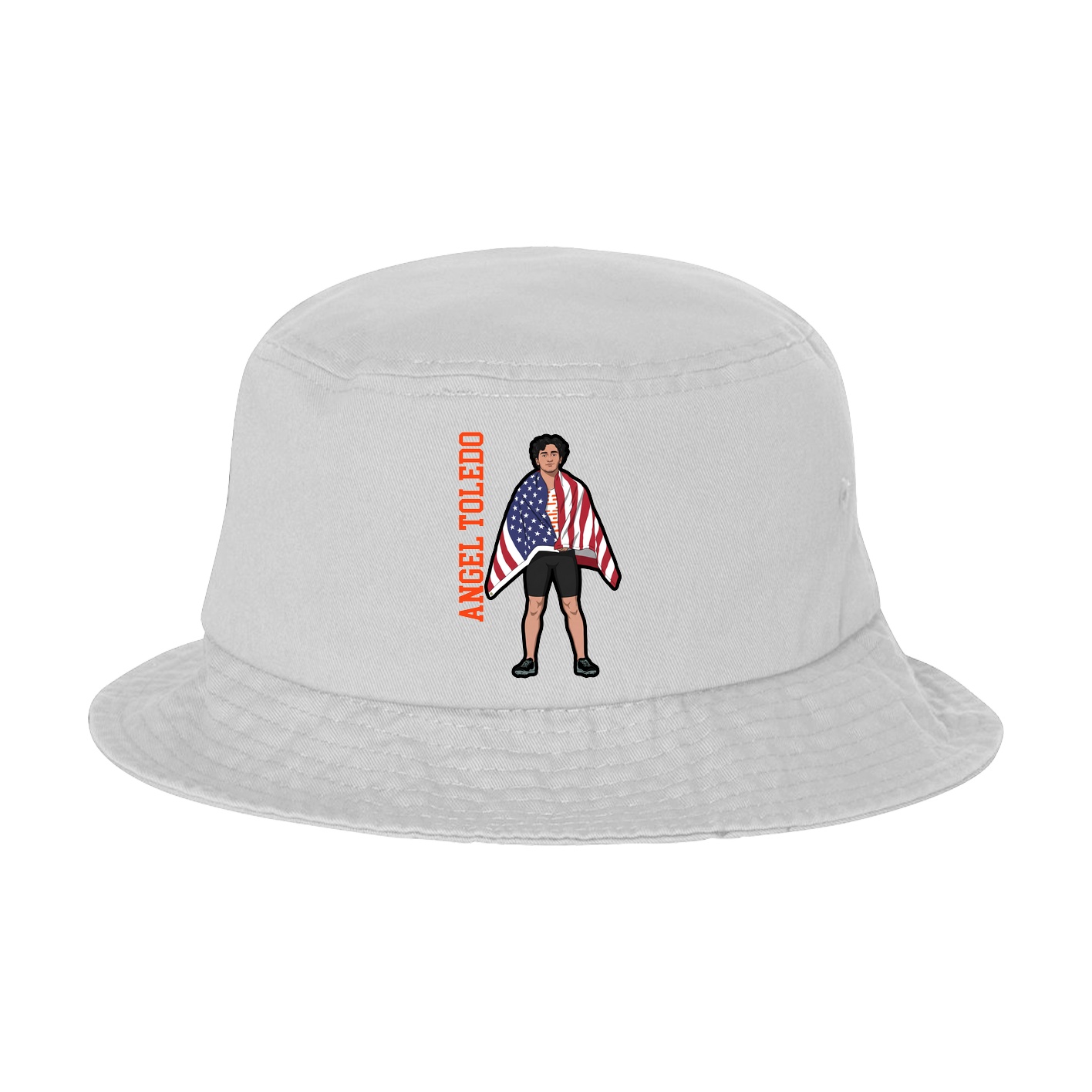 Bucket Cap — Name Vertical in White