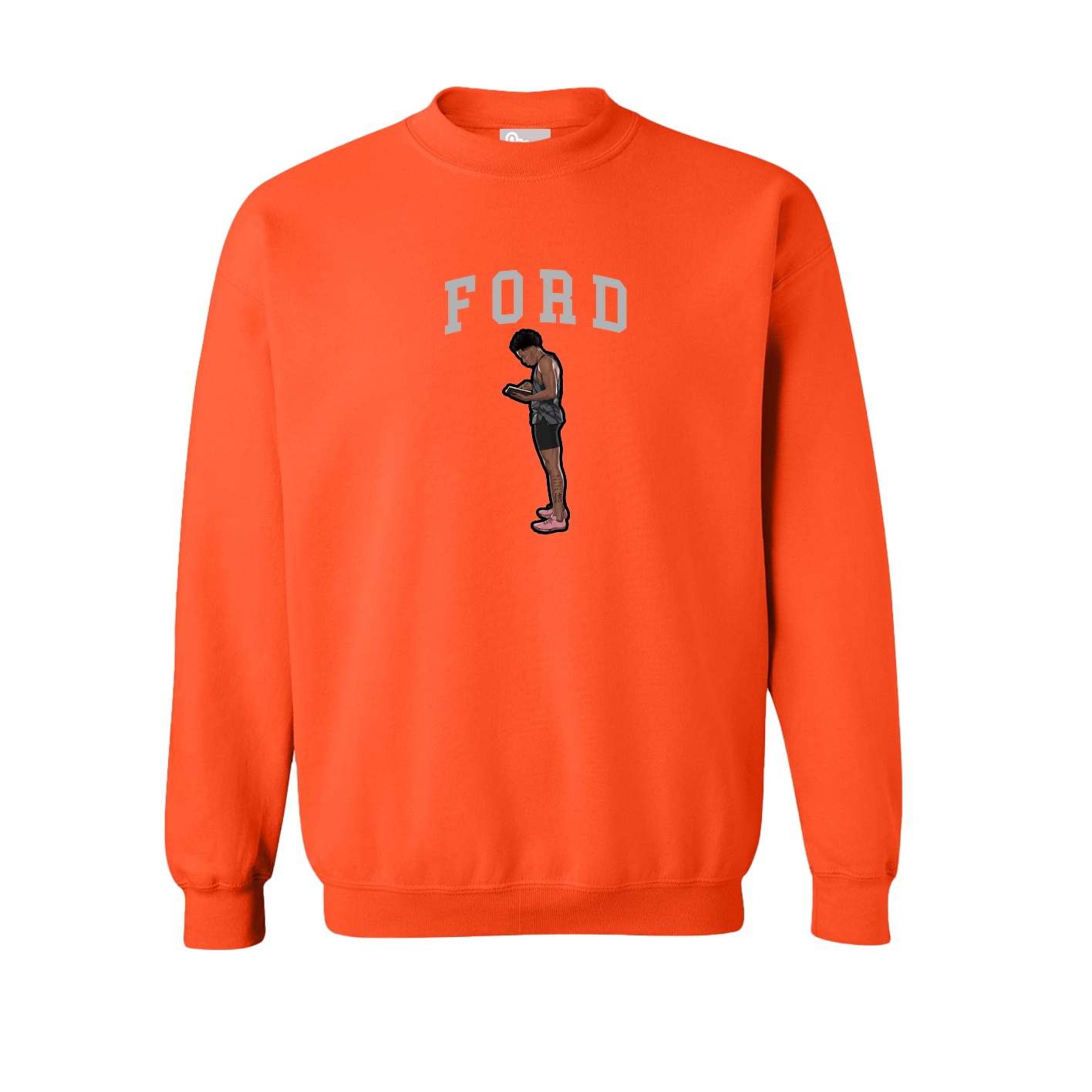 Fleece Crew — Shirsey in Orange