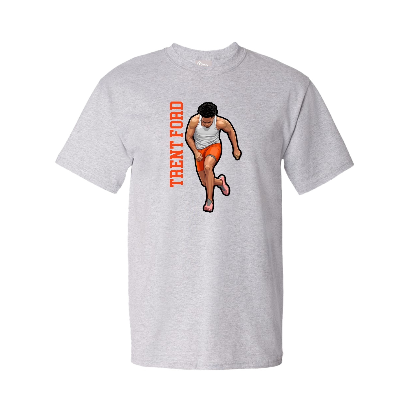 Tee — Name Vertical in Grey