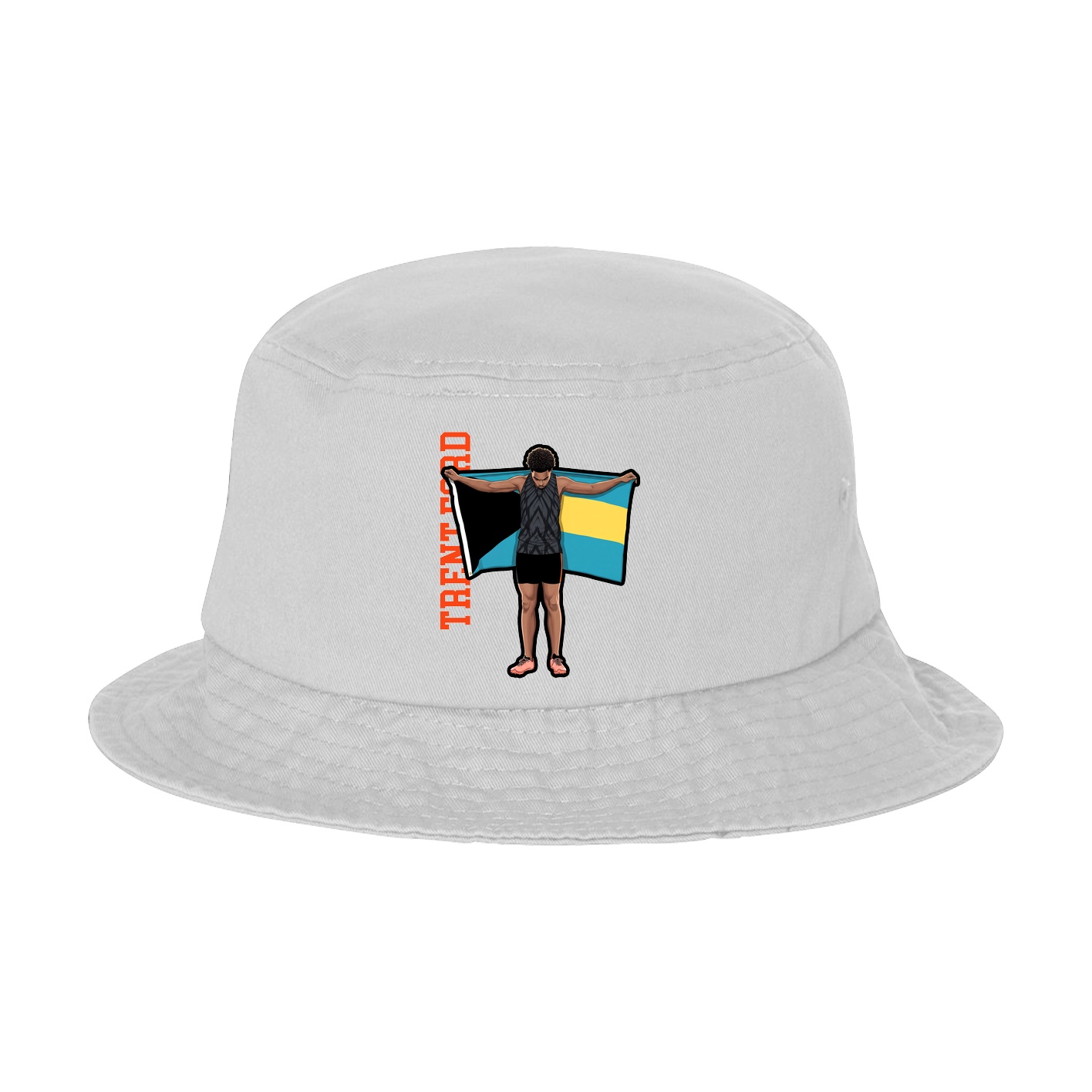 Bucket Cap — Name Vertical in White