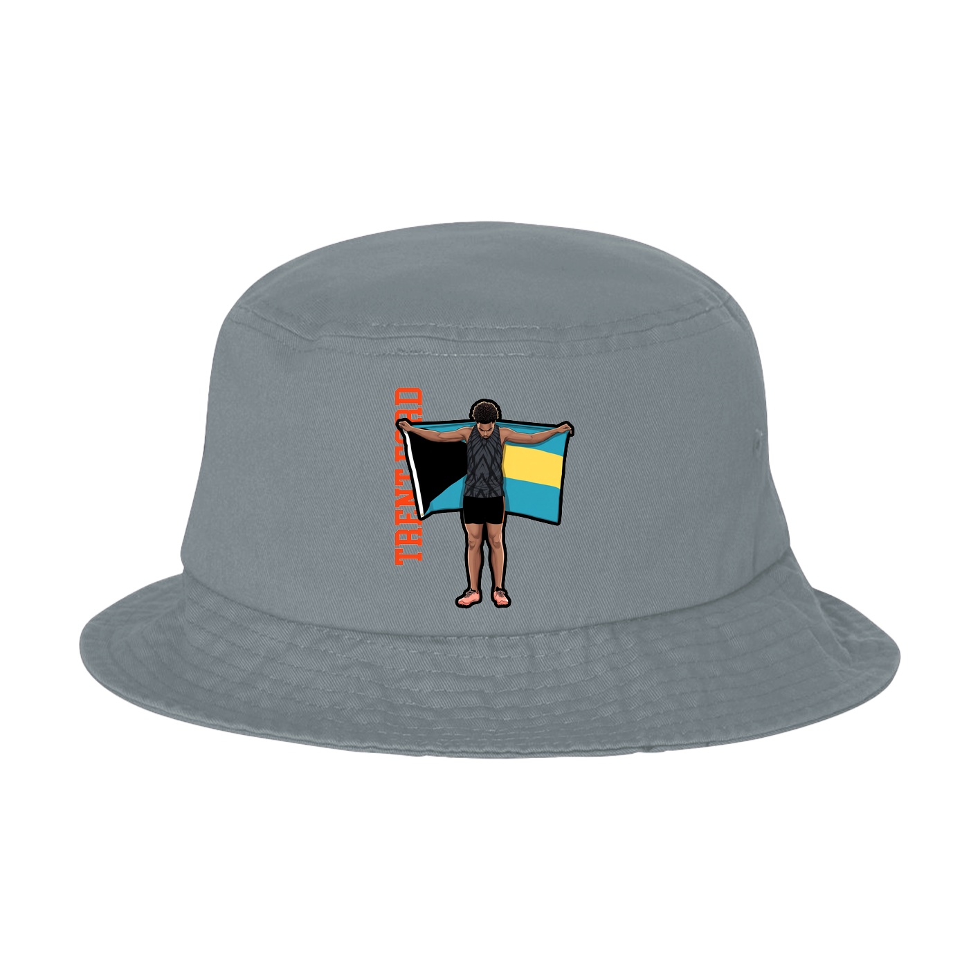 Bucket Cap — Name Vertical in Grey