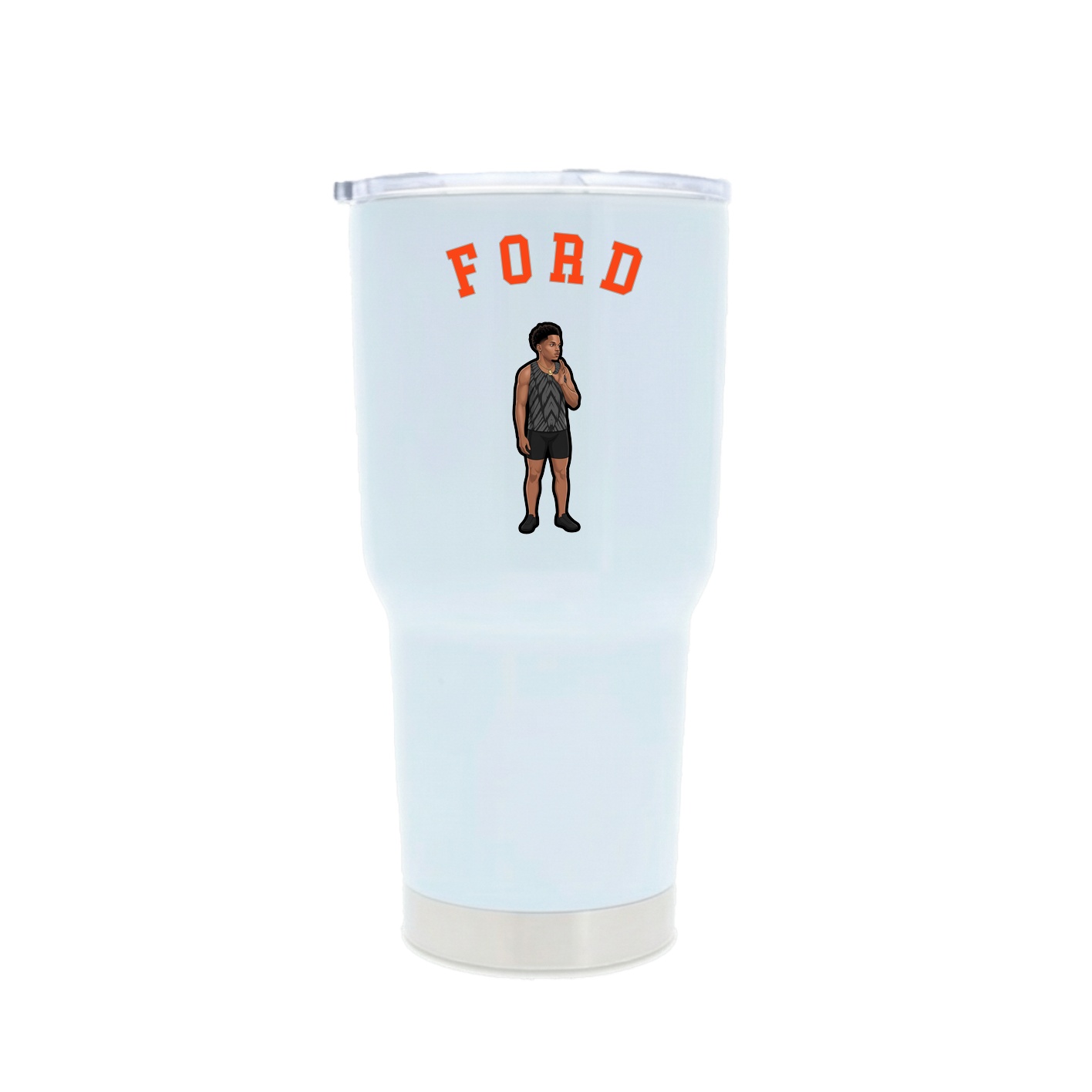 30oz Stainless Steel Tumbler — Shirsey Arch in White