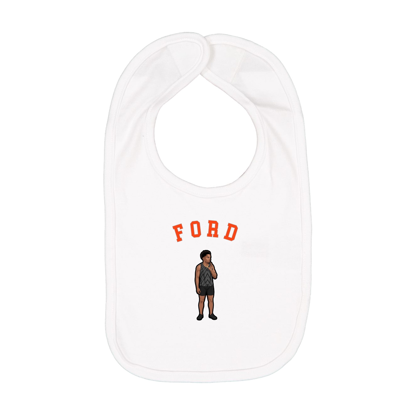 Infant Bib — Shirsey Arch in White