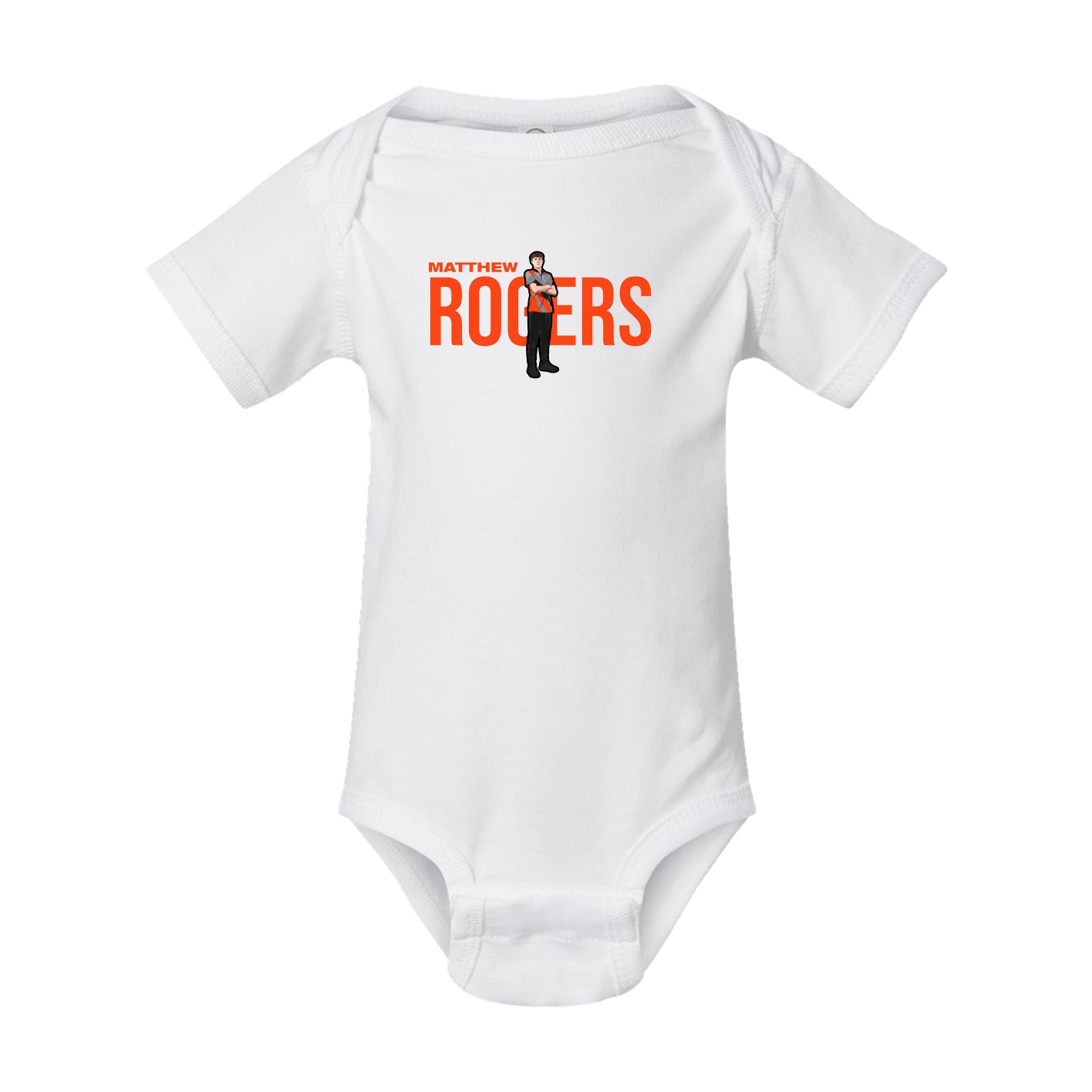 Baby Onesie — Player Name in White