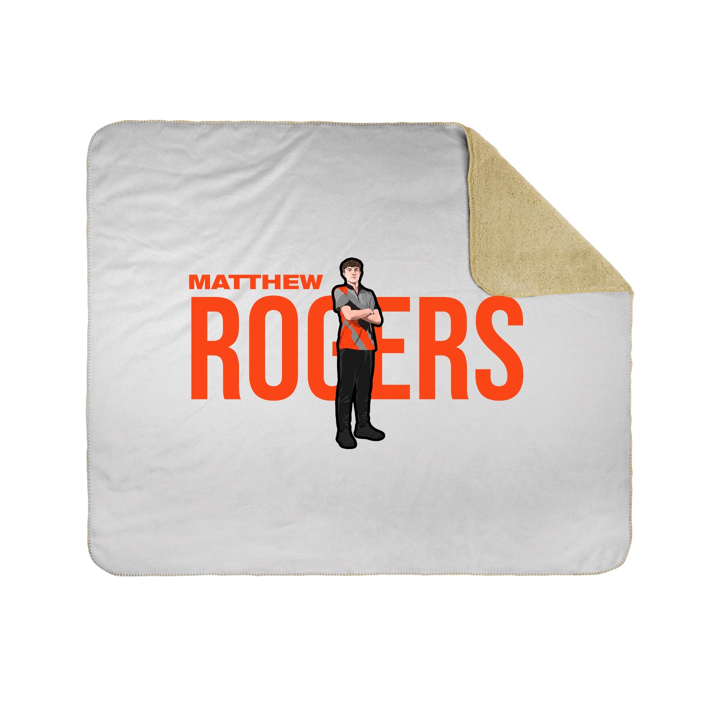 Throw Blanket — Player Name in White