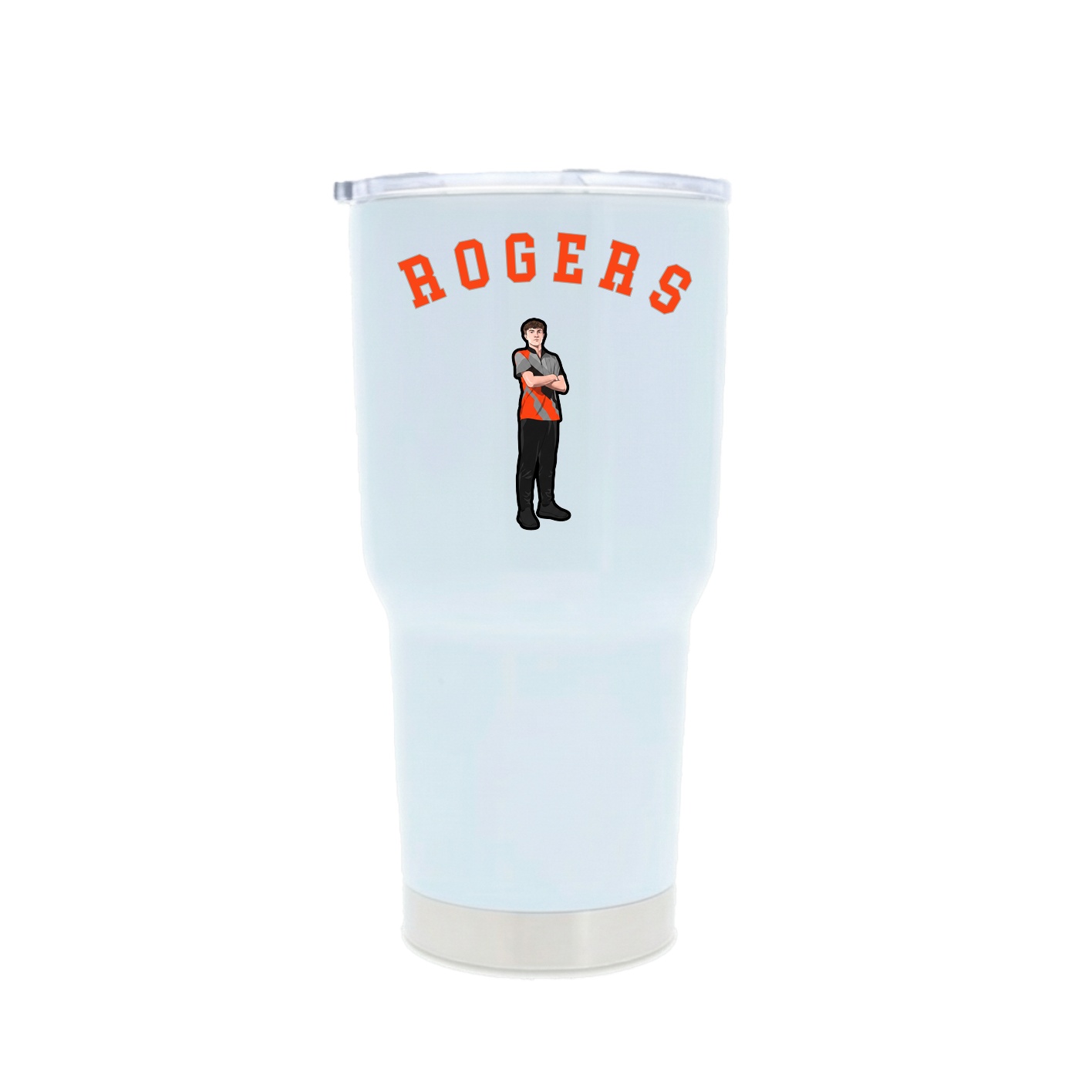 30oz Stainless Steel Tumbler — Shirsey Arch in White