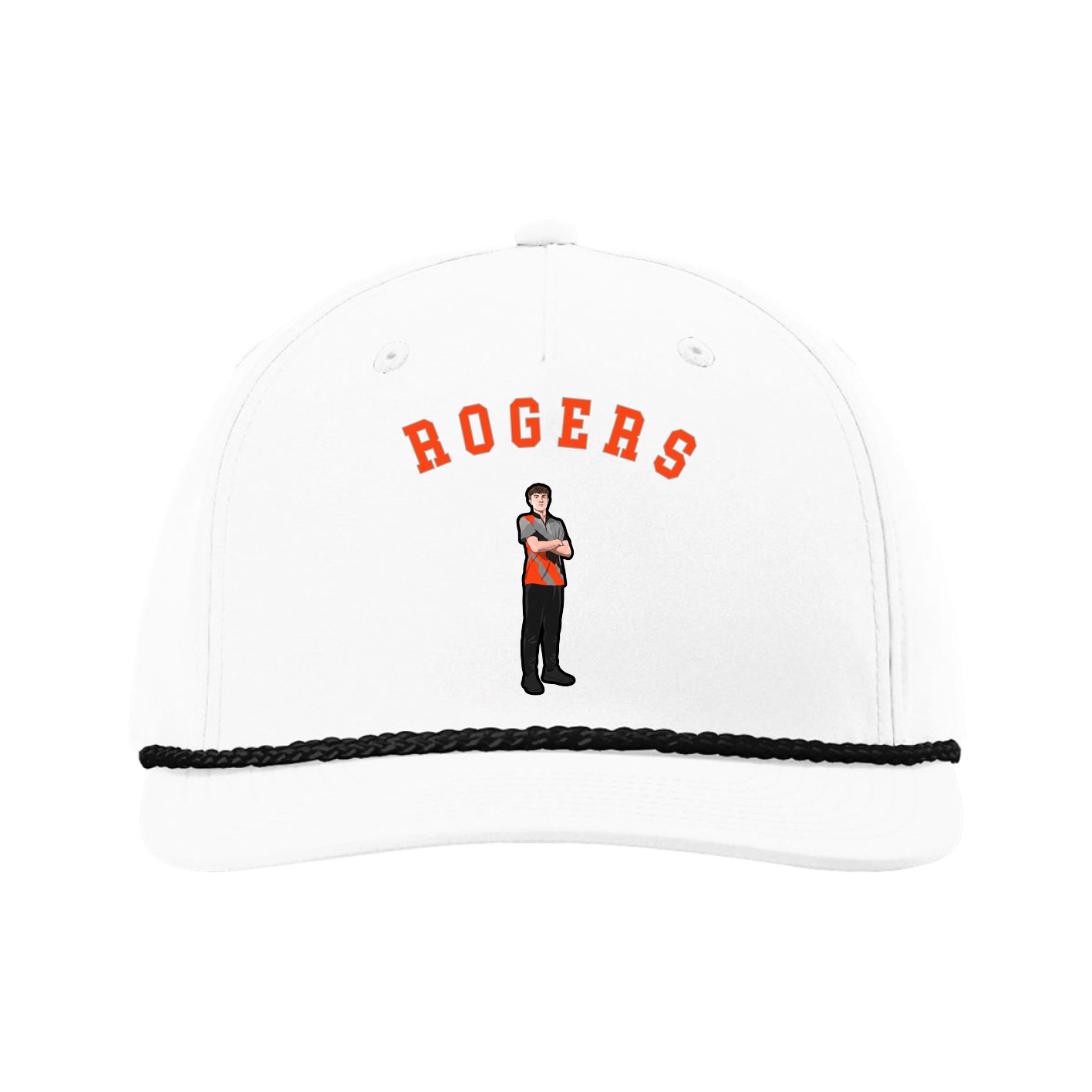 Five-Panel Classic Rope Cap — Shirsey Arch in White