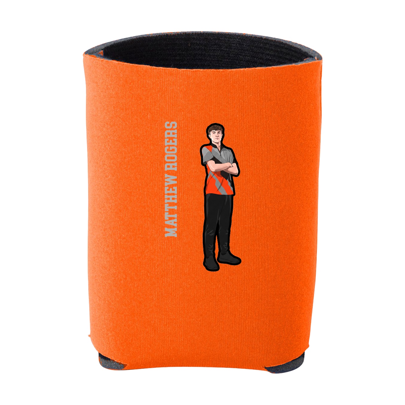 Can Holder — Name Vertical in Orange