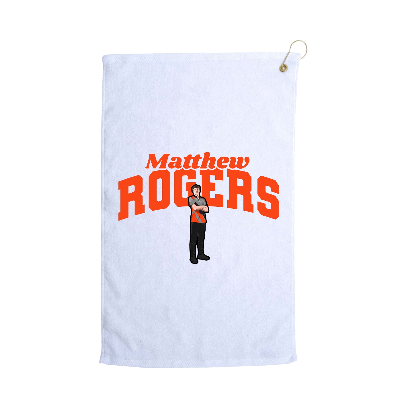 Golf Towel — Signature Arch in White