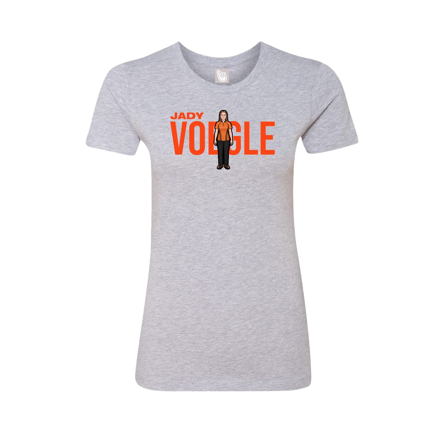 Fitted Women's Tee — Player Name in Grey