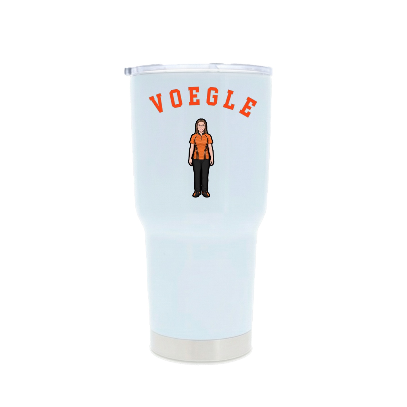 30oz Stainless Steel Tumbler — Shirsey Arch in White