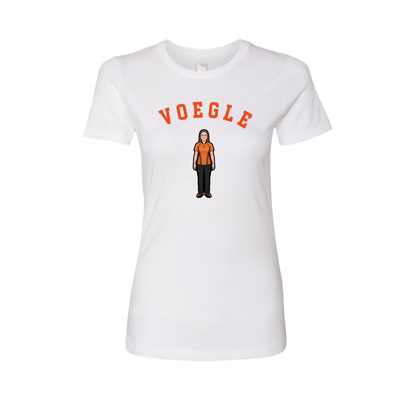 Fitted Women's Tee — Shirsey Arch in White