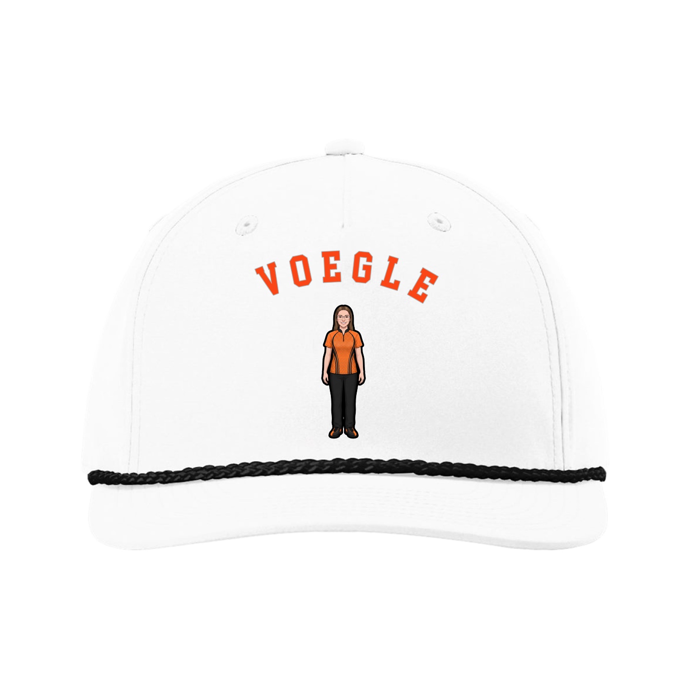 Five-Panel Classic Rope Cap — Shirsey Arch in White