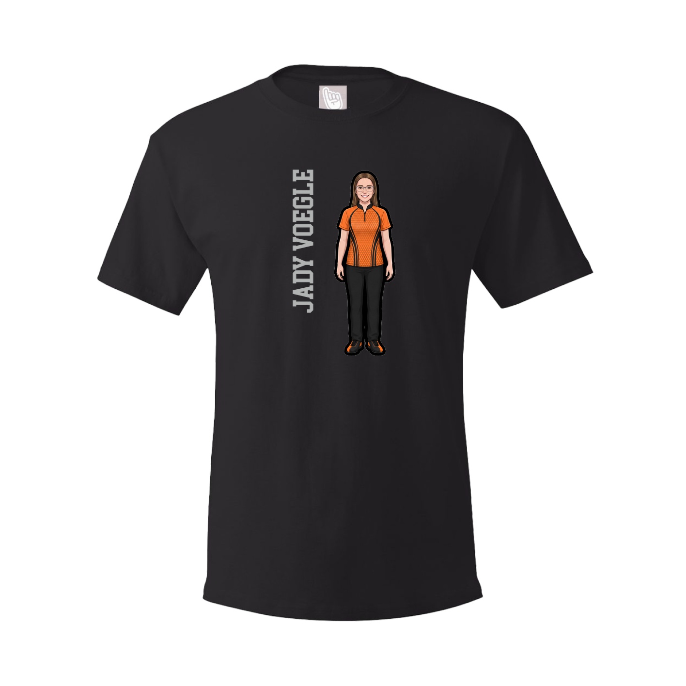 Youth Tee — Name Vertical in Black