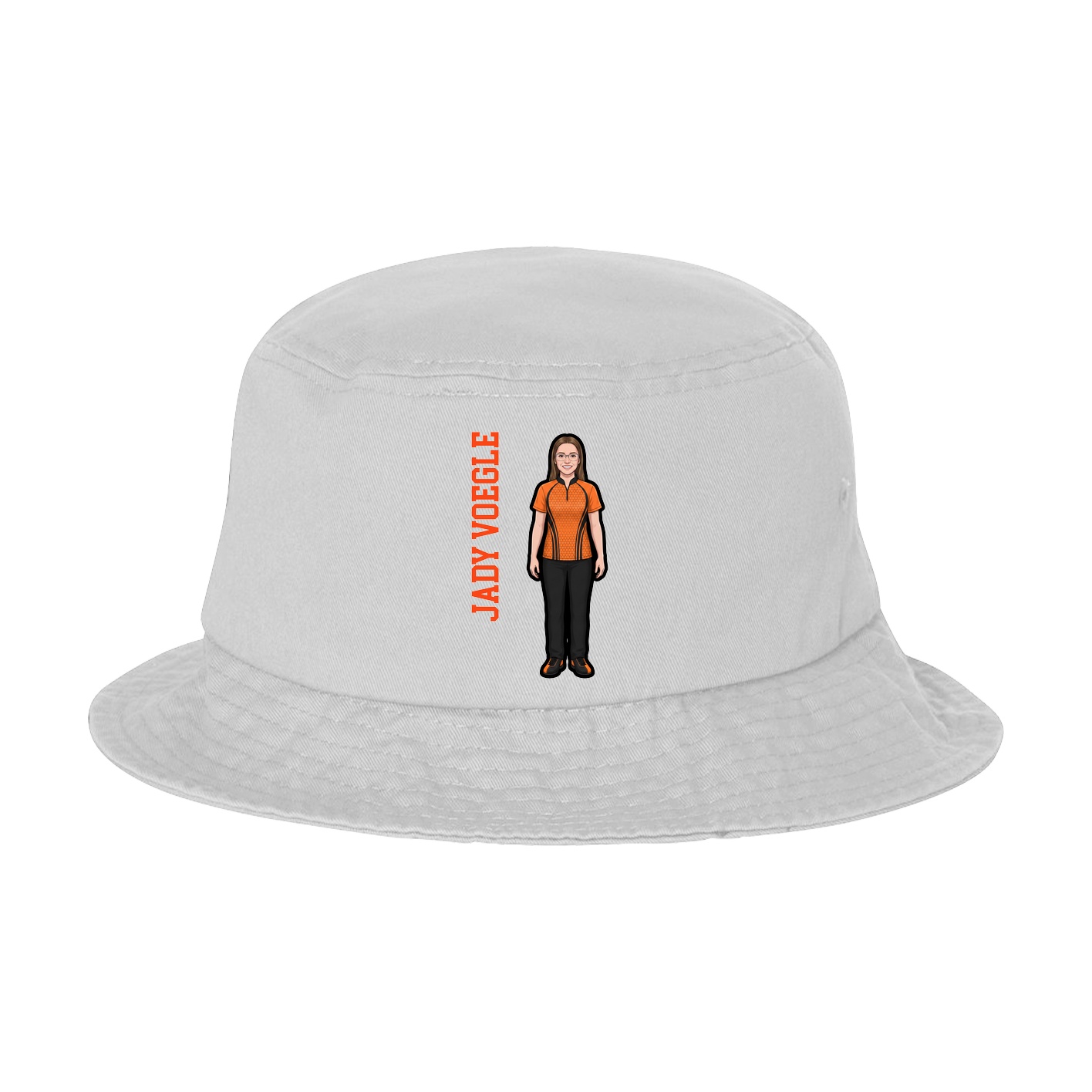 Bucket Cap — Name Vertical in White