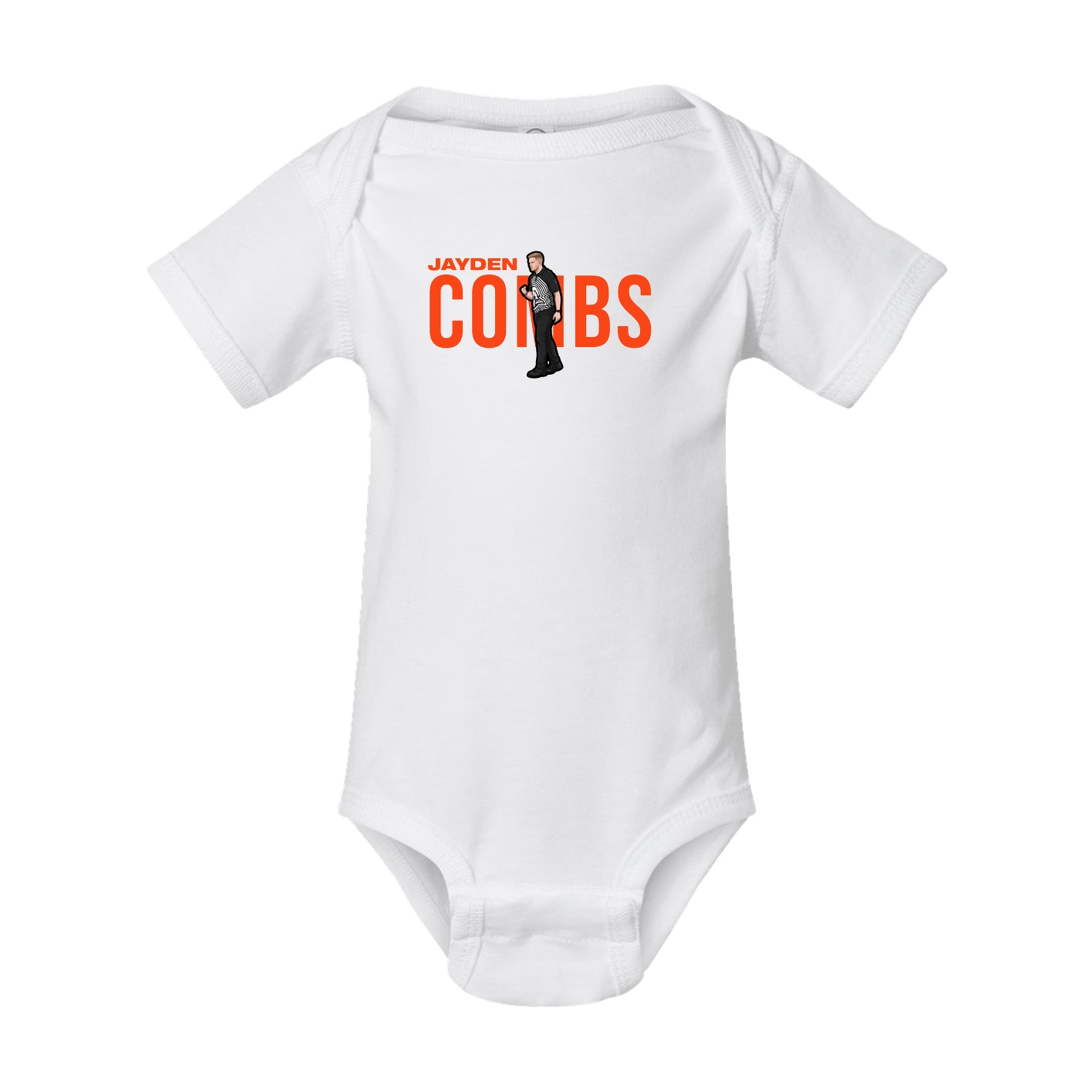 Baby Onesie — Player Name in White
