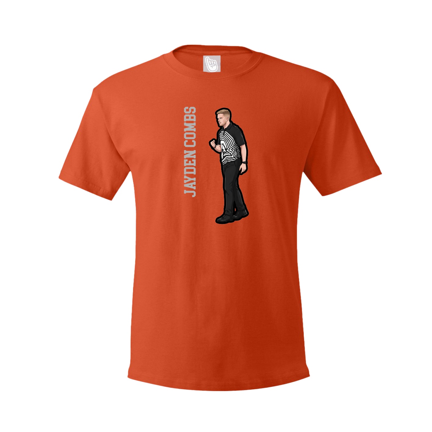 Youth Tee — Name Vertical in Orange