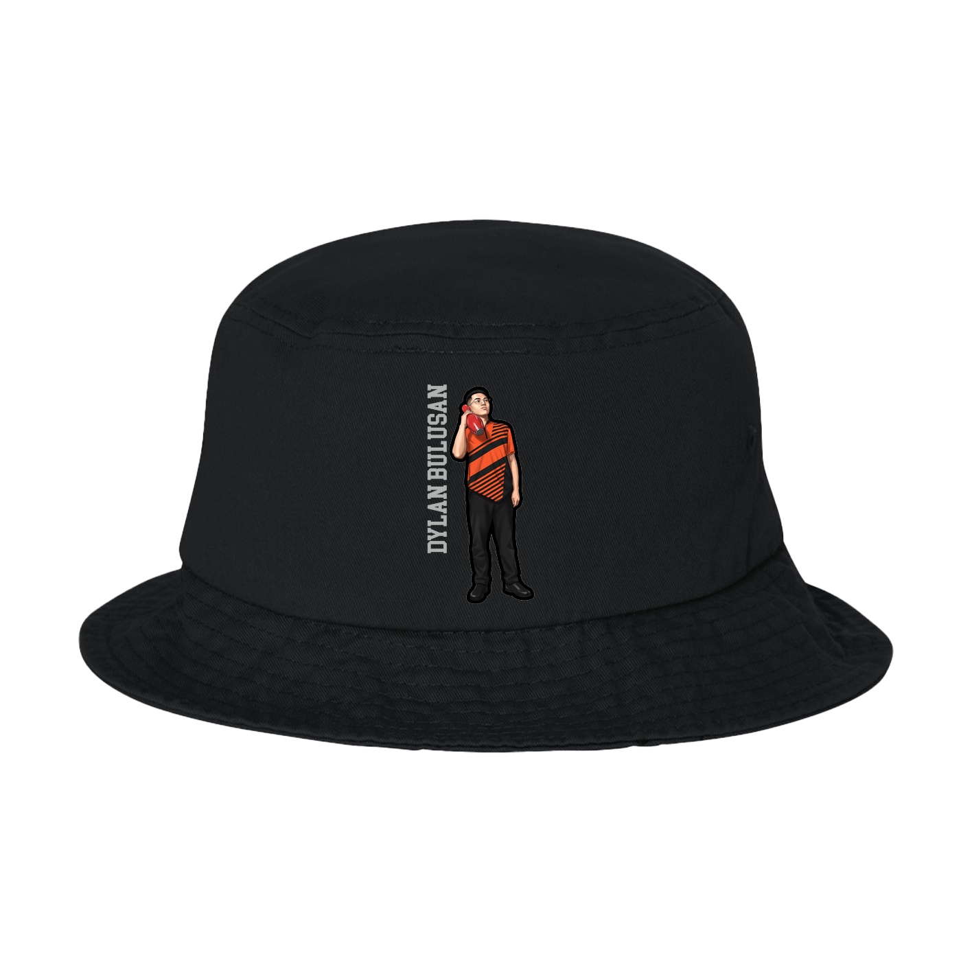 Bucket Cap — Name Vertical in Black
