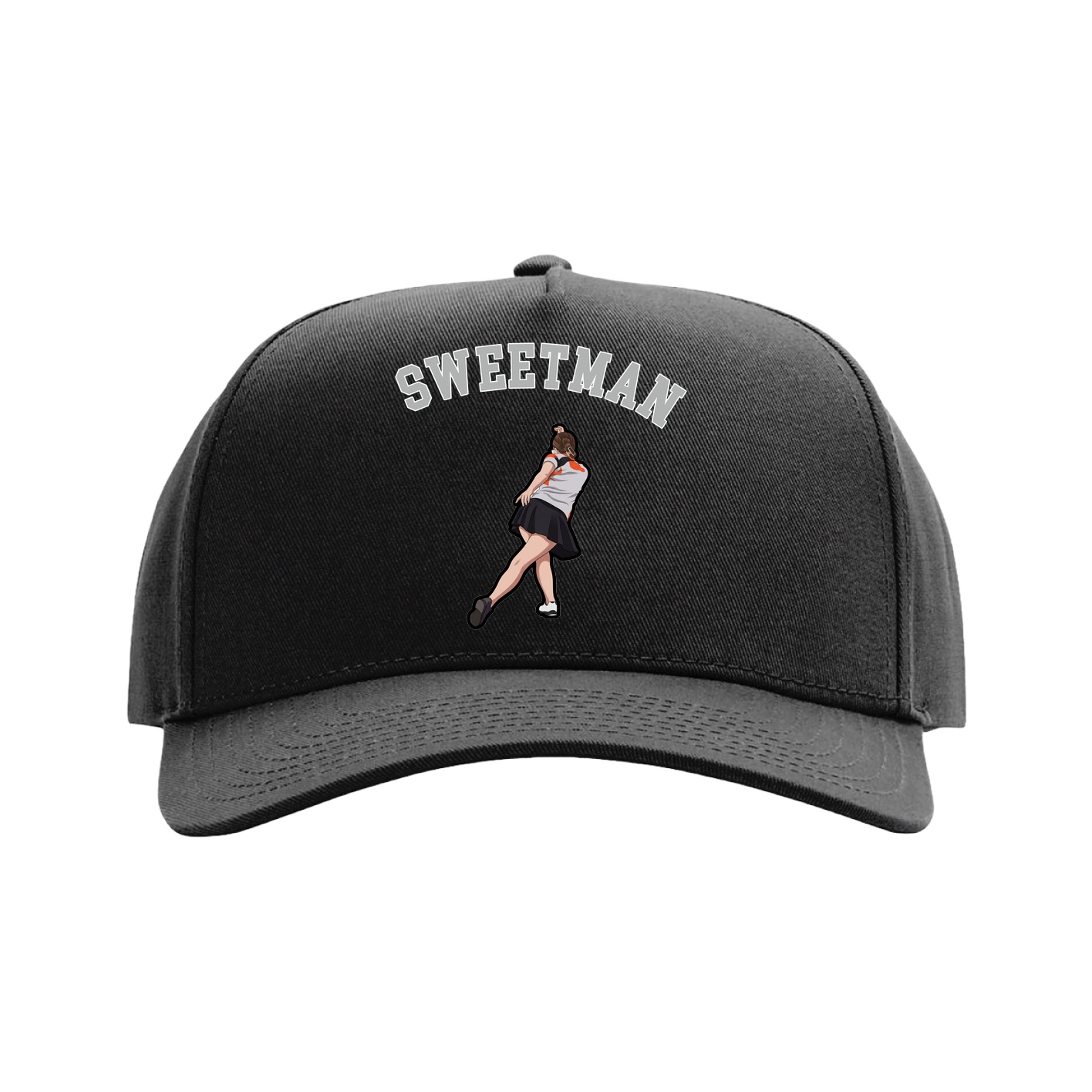 Full Fabric Five-Panel Champ Cap — Shirsey Arch in Black