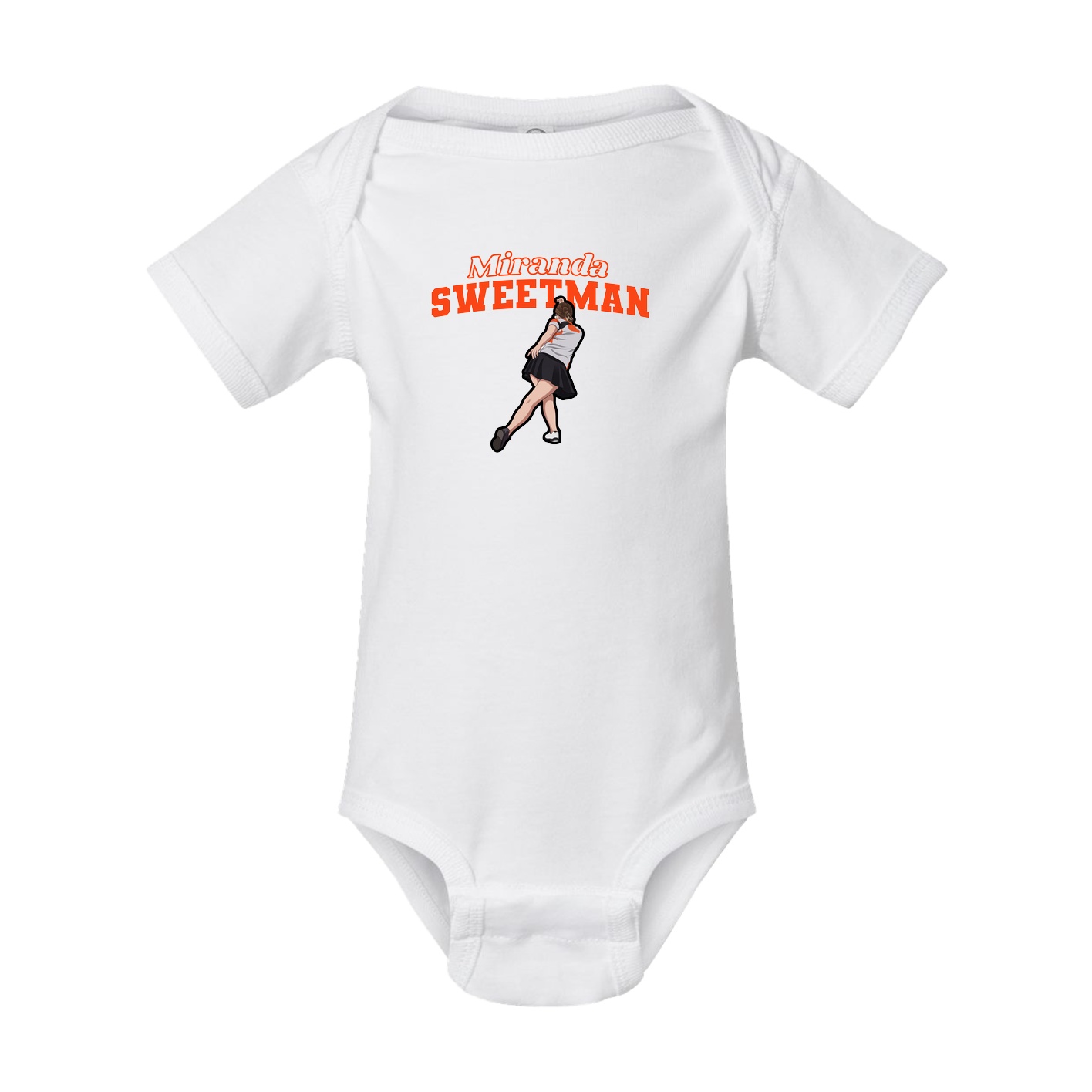 Baby Onesie — Name Arch in White