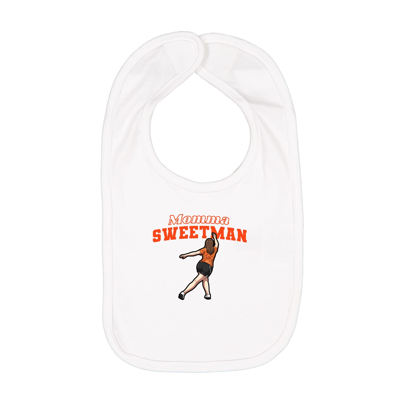Infant Bib — Mothers Day Block in White