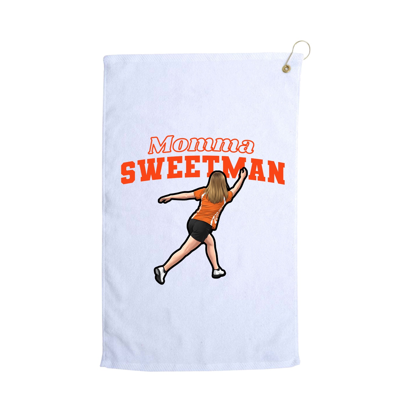 Golf Towel — Mothers Day Block in White