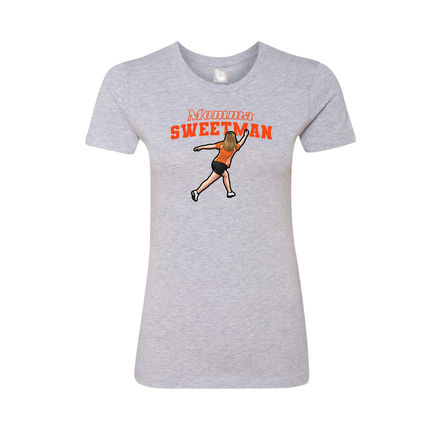 Womens Tee — Mothers Day Block in Grey