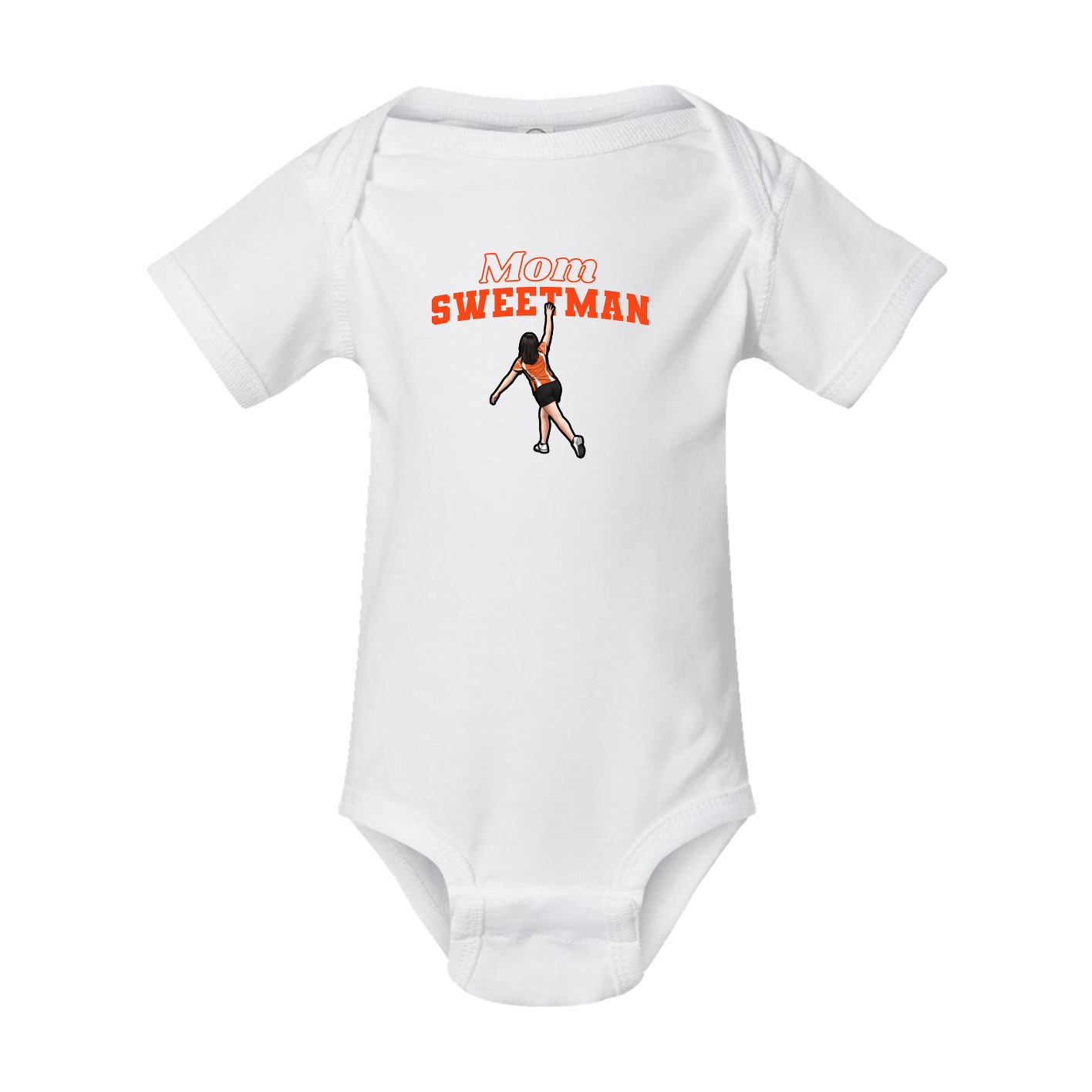 Baby Onesie — Mothers Day Block in White