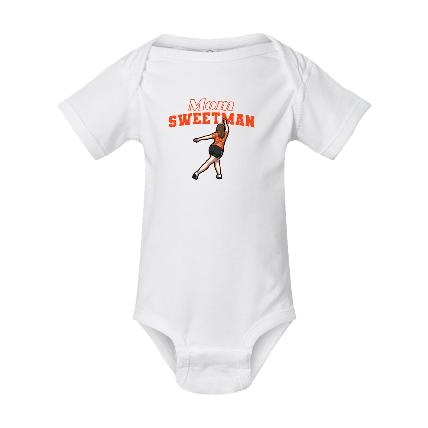 Baby Onesie — Mothers Day Block in White