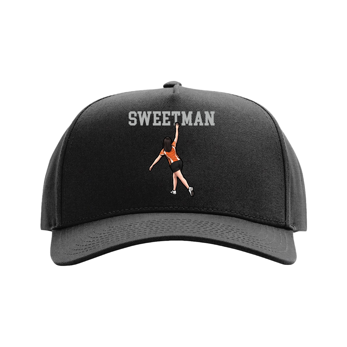 Full Fabric Five-Panel Champ Cap — Shirsey in Black