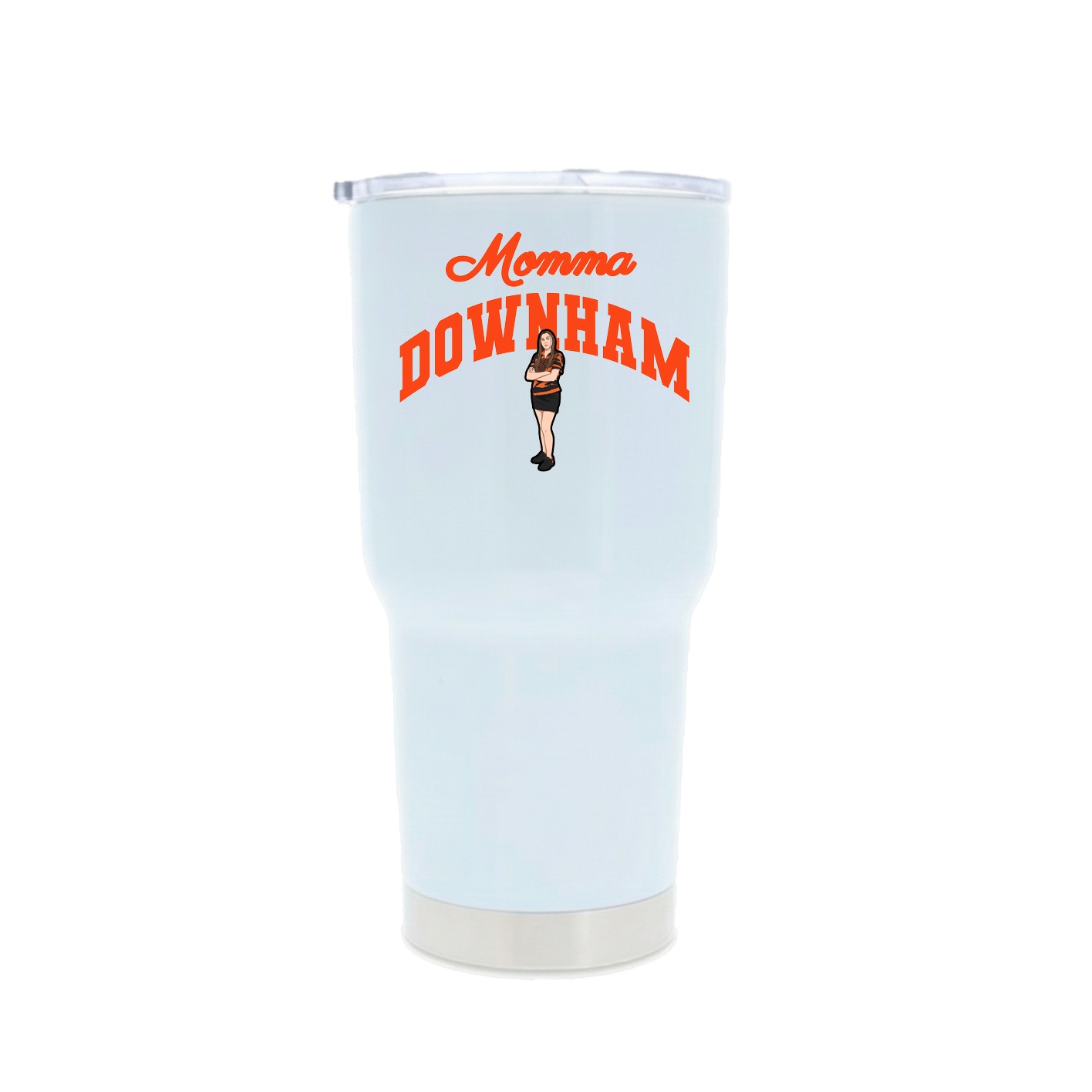 30oz Stainless Steel Tumbler — Mothers Day Arch in White