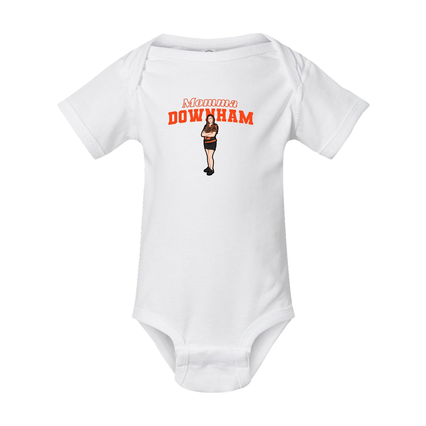 Baby Onesie — Mothers Day Block in White