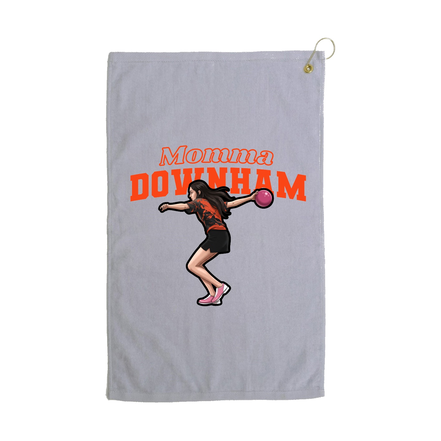 Golf Towel — Mothers Day Block in Grey