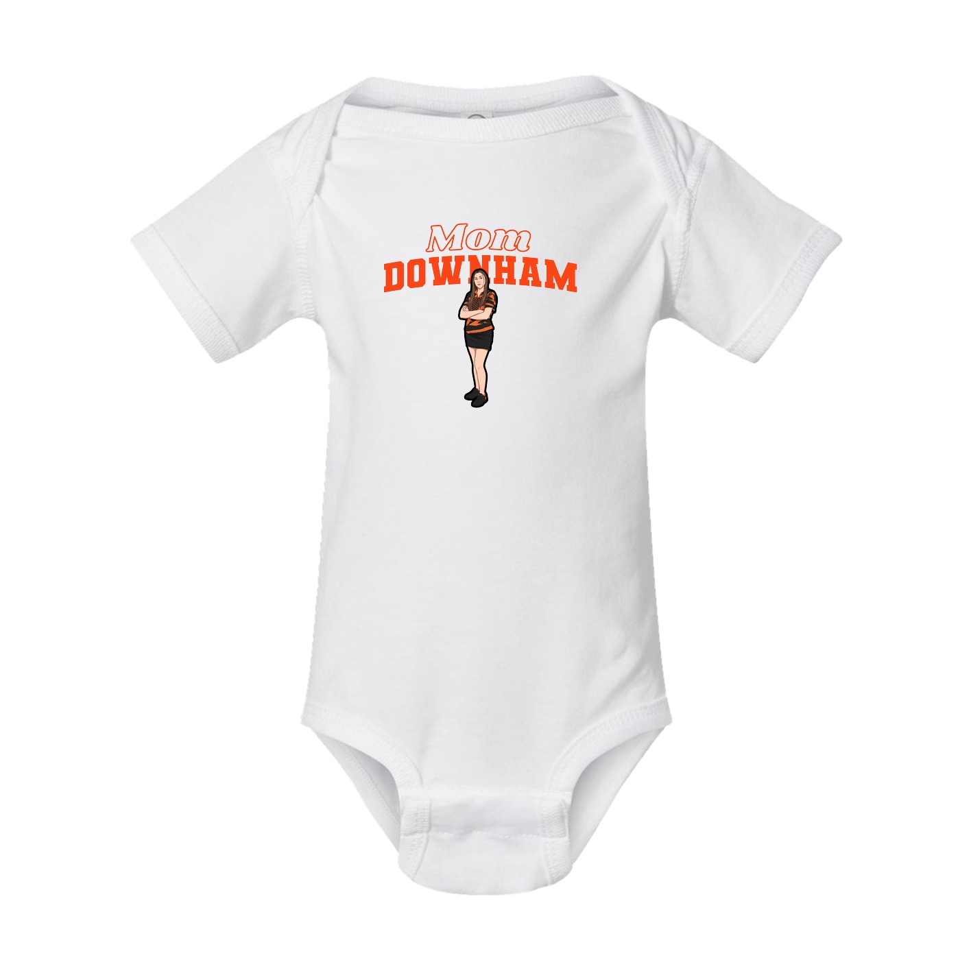 Baby Onesie — Mothers Day Block in White