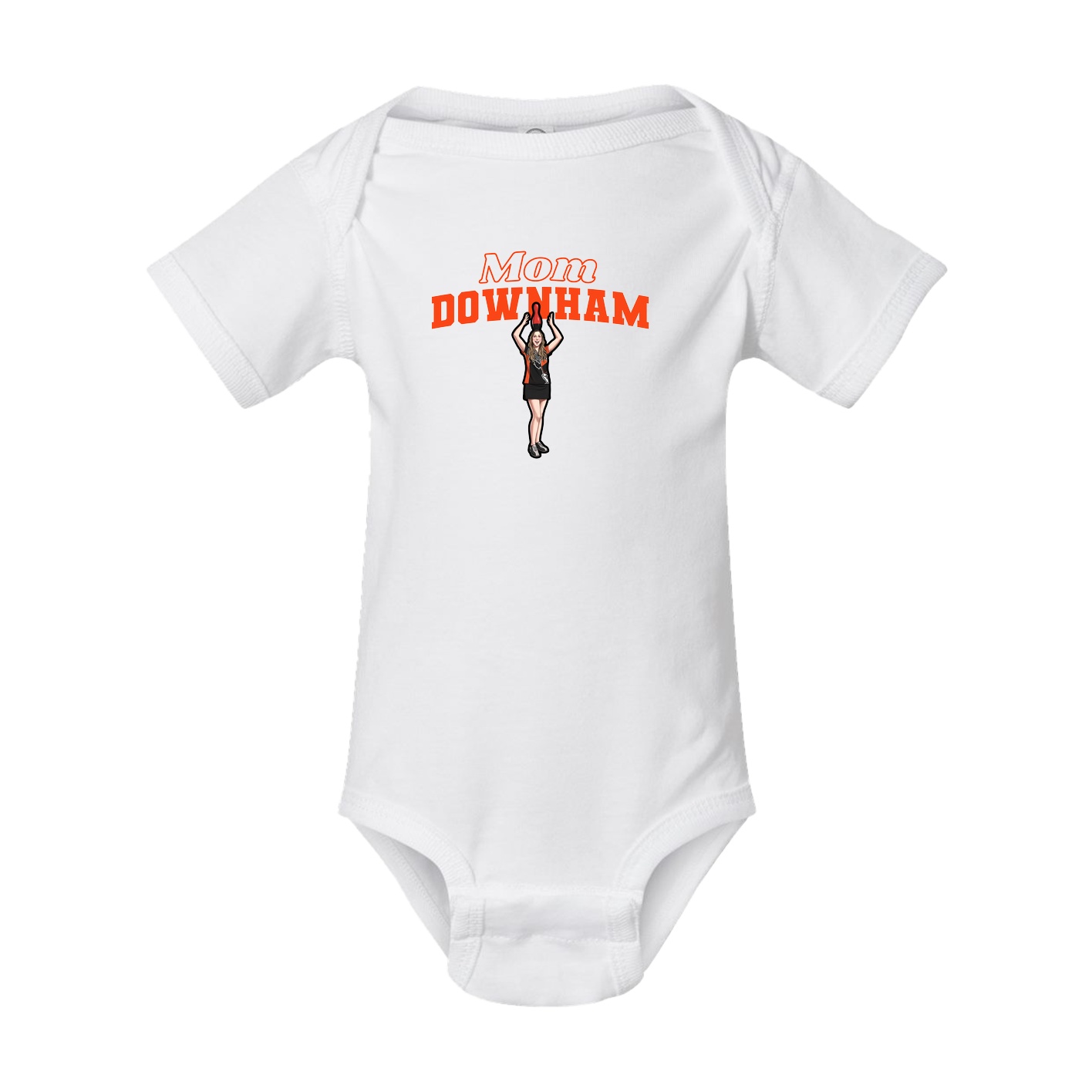 Baby Onesie — Mothers Day Block in White