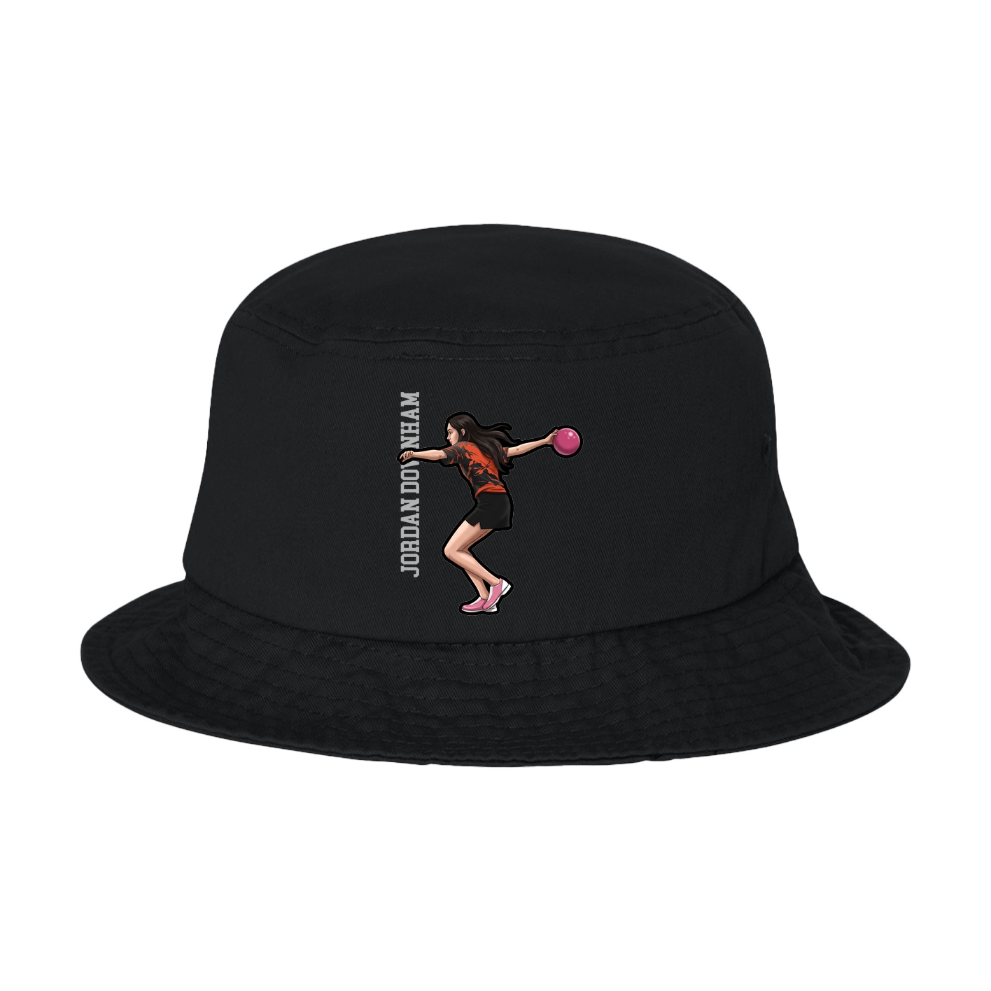 Bucket Cap — Name Vertical in Black
