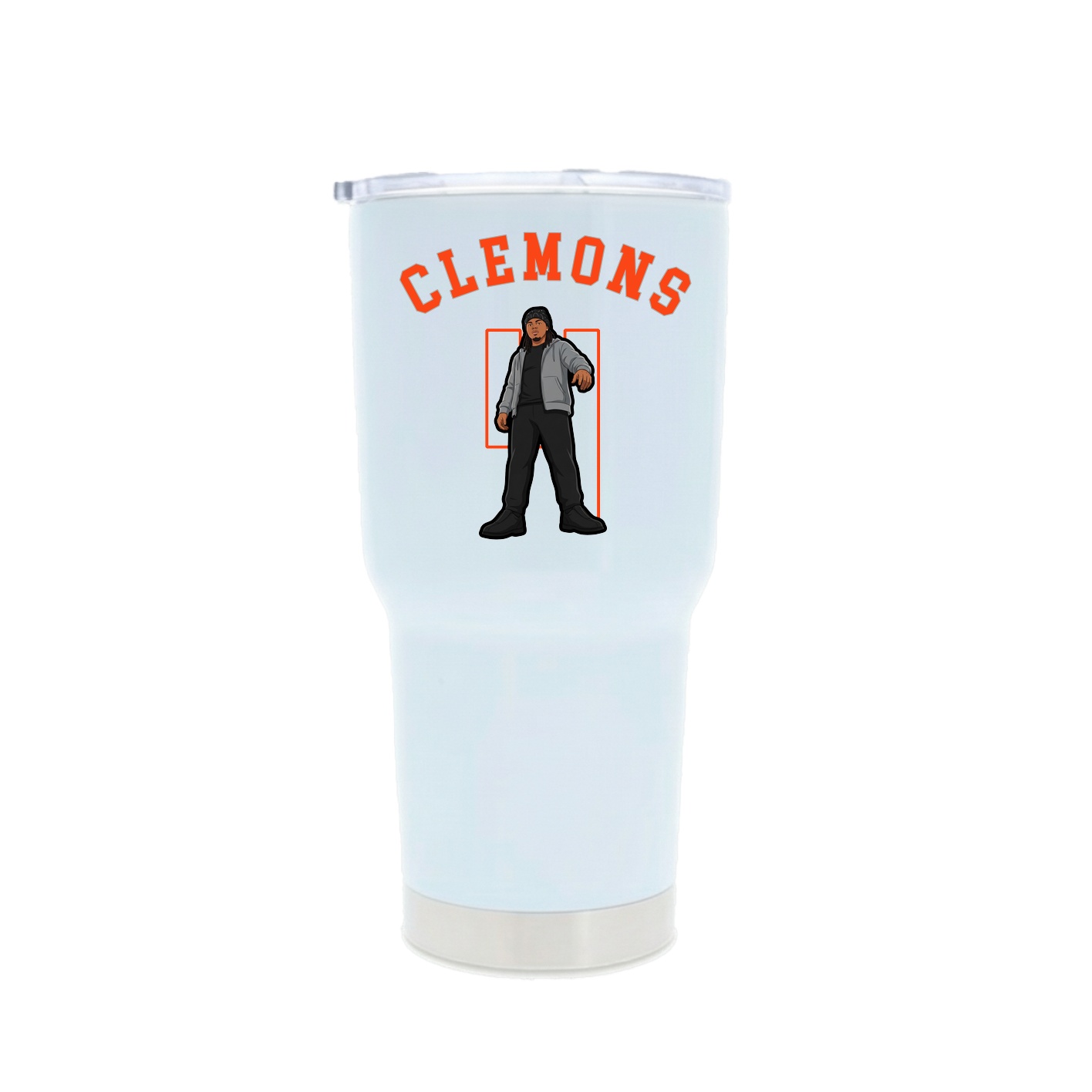 30oz Stainless Steel Tumbler — Shirsey Arch in White
