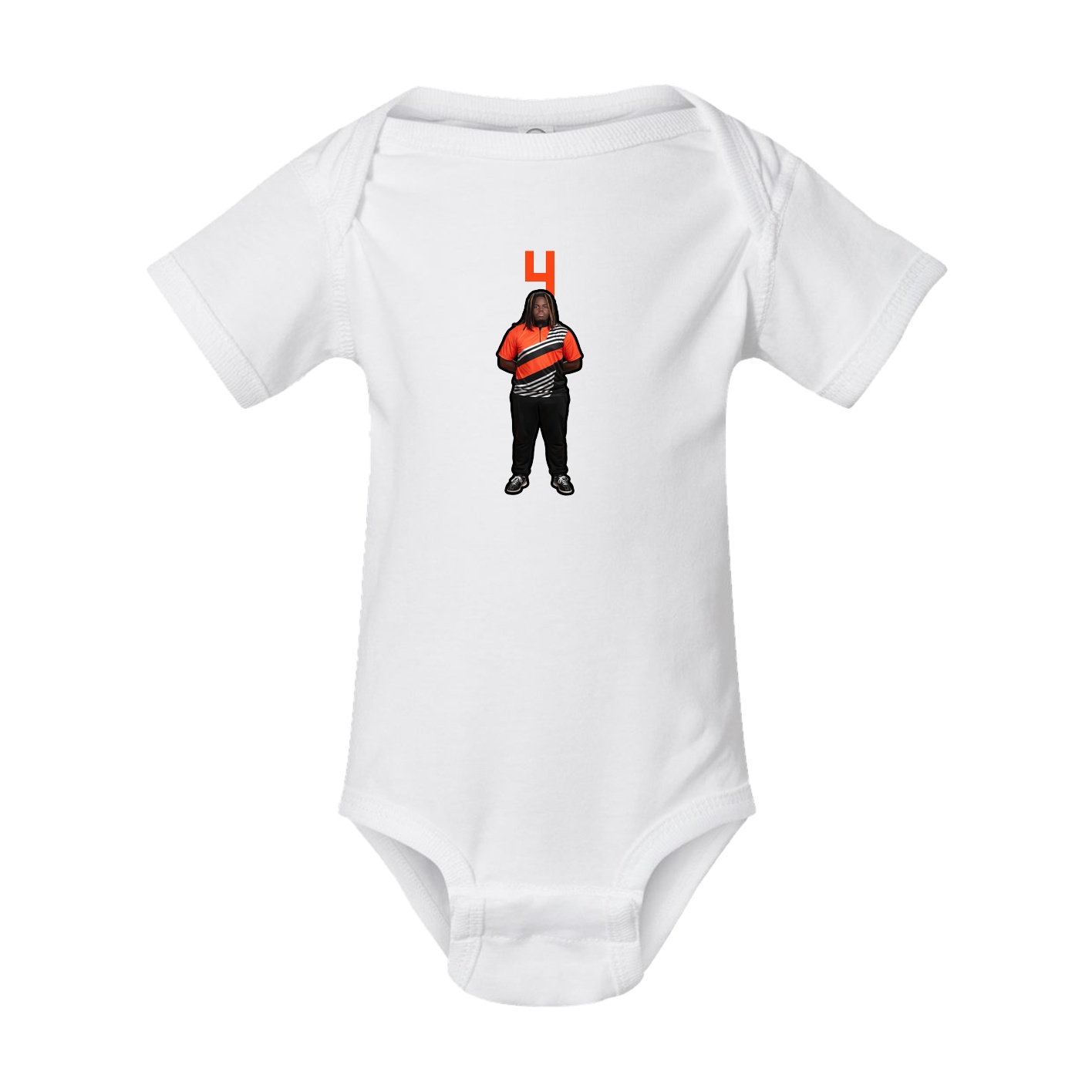 Baby Onesie — Number Top in White