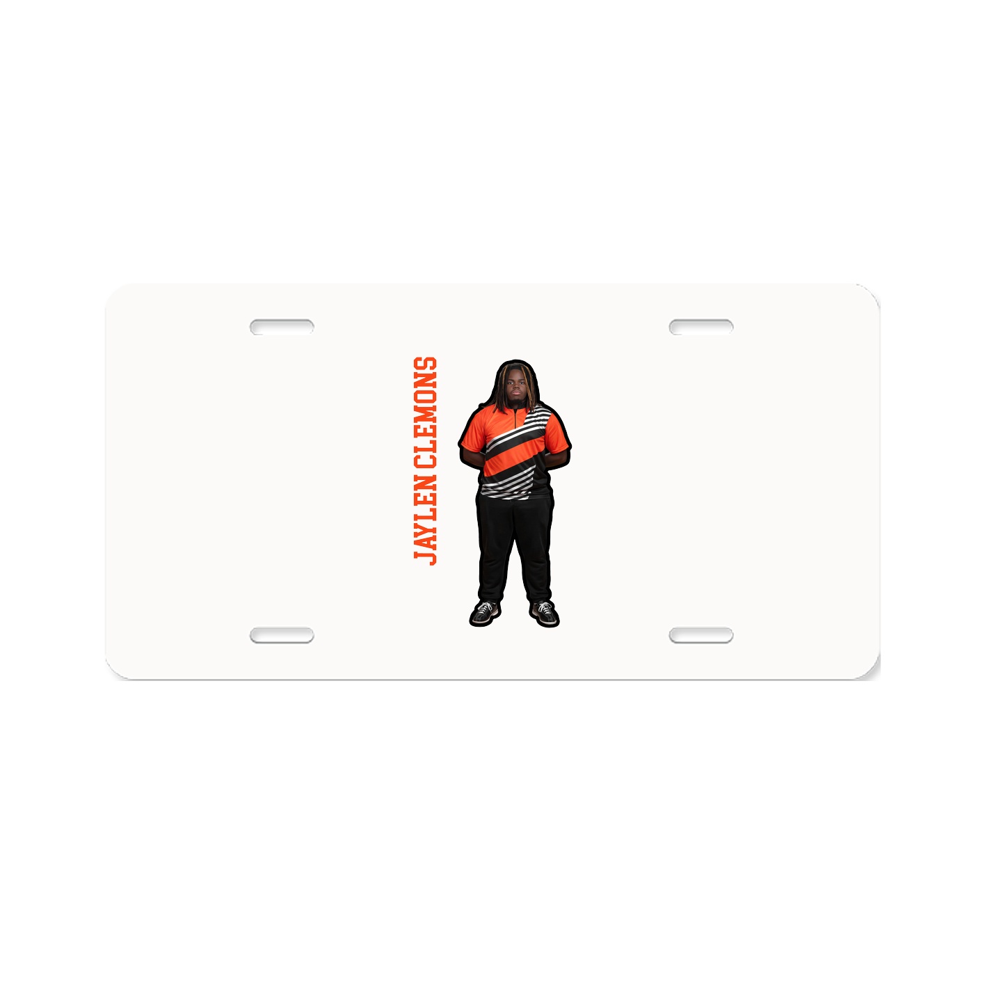 License Plate — Name Vertical in Classic