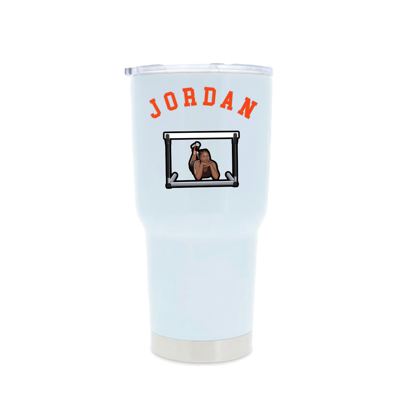 30oz Stainless Steel Tumbler — Shirsey Arch in White