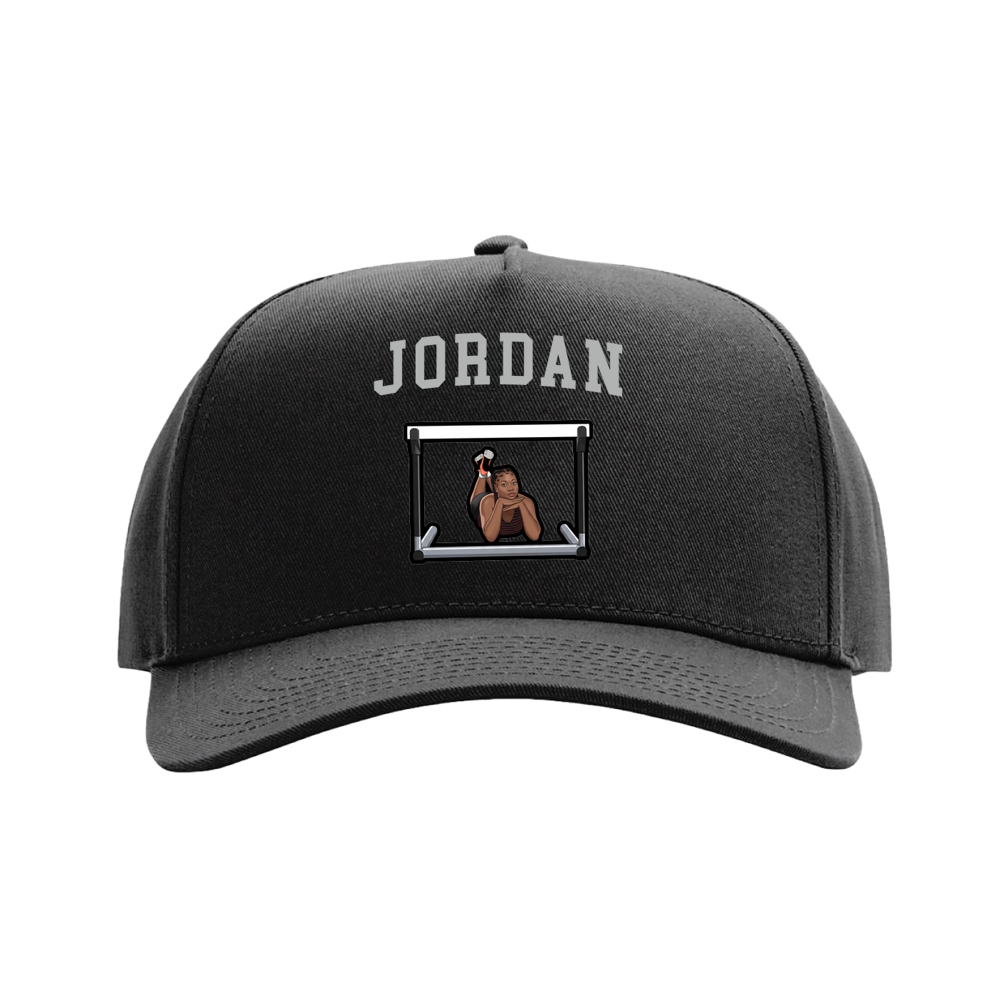 Full Fabric Five-Panel Champ Cap — Shirsey in Black