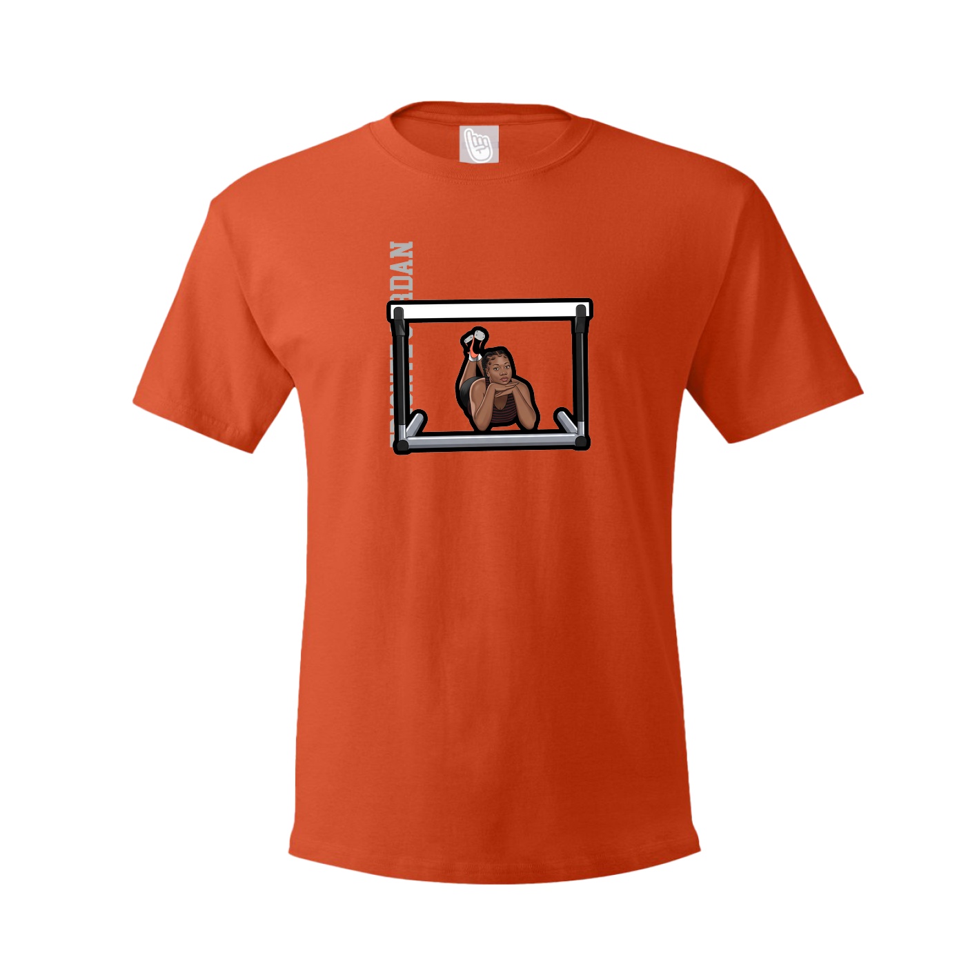 Youth Tee — Name Vertical in Orange