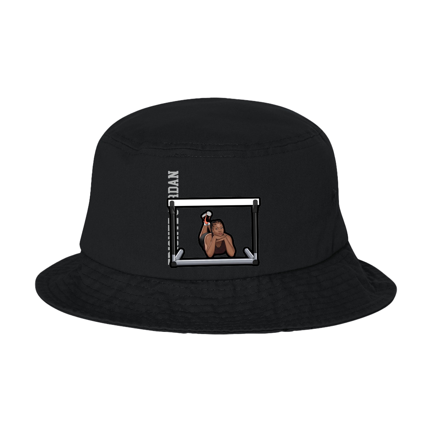 Bucket Cap — Name Vertical in Black