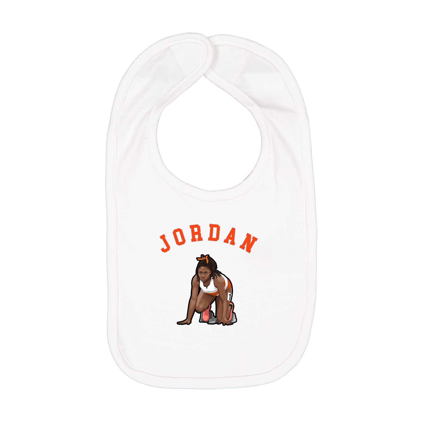 Infant Bib — Shirsey Arch in White