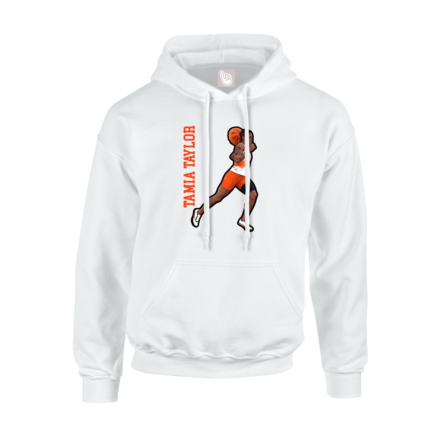 Hoodie — Name Vertical in White